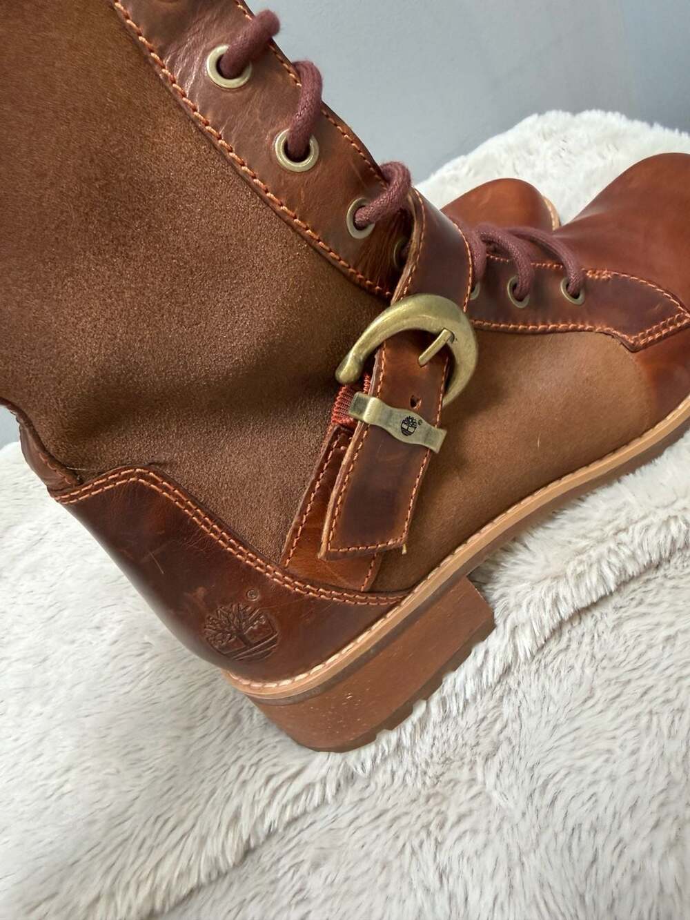 Vintage Y2K Timberland earthkeepers bethel Leather Buckle Boots Size 8 Womens - Picture 4 of 8